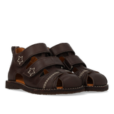 Angulus Sandaler m. stjernebroderi - Dark Brown