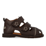 Angulus Sandaler m. stjernebroderi - Dark Brown