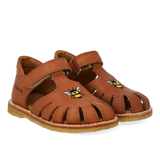 Angulus Begynder Sandaler m. Bi broderi - Cognac