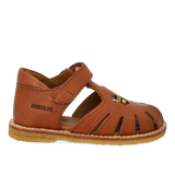 Angulus Begynder Sandaler m. Bi broderi - Cognac