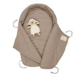 Voksi Wool Wrap, warm swaddle bag - Walnut