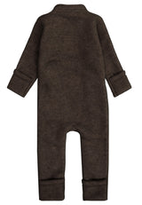 Mikk-Line Ulddragt - Dark Brown Melange