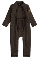 Mikk-Line Ulddragt - Dark Brown Melange