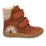 Angulus TEX Vinterstøvler m. glitterregnbue - Cognac