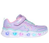Skechers Girls Lighted Hearts Sneakers - Lavender Multi