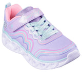 Skechers Girls Lighted Hearts Sneakers - Lavender Multi