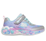 Skechers Eternal Heart Lights Sneakers - Silver