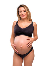 Carriwell Seamless Graviditets- & Amme BH m. carri-gel støtte og indlæg - Black