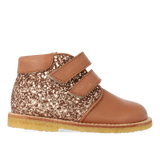Angulus Glitter Sko m. velcroluk - Clay Glitter