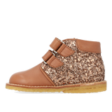 Angulus Glitter Sko m. velcroluk - Clay Glitter