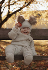 Mikk-Line Ulddragt - Melange Off White