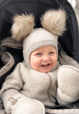 Mikk-Line Ulddragt - Melange Off White