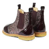Angulus Chelsea Støvler - Bordeaux Glitter