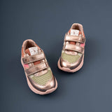 bisgaard Yuki Tex Glitter Sneakers - Rose Gold