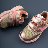 bisgaard Yuki Tex Glitter Sneakers - Rose Gold
