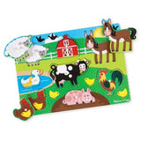 Melissa & Doug Knop Træ Puslespin - Bondegårds Dyr