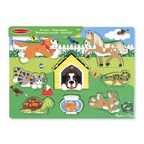 Melissa & Doug Knop Træ Puslespil - Dyr