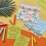 Auzou Skum klistermærker - Farvelæg dinosaurerne