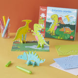 Auzou Skum klistermærker - Farvelæg dinosaurerne