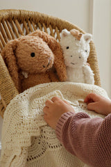 Sleeping Hero den lyttende Kanin m. kappe - 24 cm.