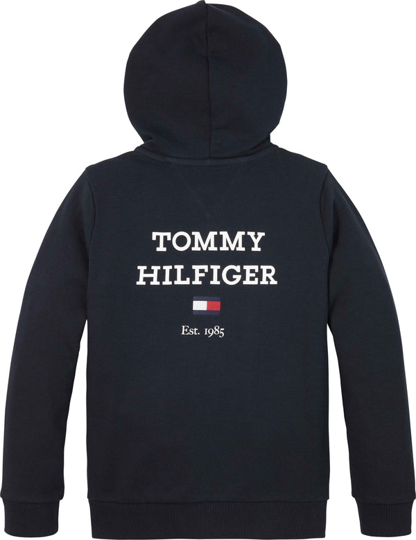 Tommy Hilfiger Logo Full Zip Hoodie - Desert Sky