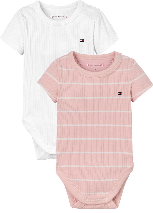 Tommy Hilfiger Baby Rib Body, 2-pack - Whimsy Pink