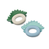 Liewood Rita Dino Køle Bideringe, 2-pak - Blue Fog