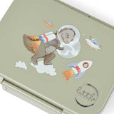 Little Lunchy 3 Madkasse - Olive Green Dinosaur