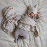 Cam Cam Pointelle Strik Baby Tæppe - Off White