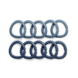 Sebra Legetøjsringe, 10 stk. - Vintage blue