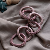 Sebra Legetøjsringe, 10 stk. - Blossom Pink