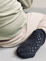 Dét Denmark Skridsikre Strømper, Uld - Dark Grey