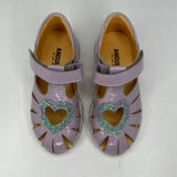 Angulus Hjerte Sandaler - Lys Lila/Mint Glitter