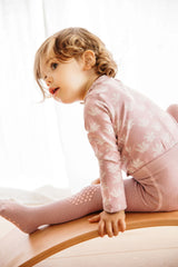 Dét Denmark Strømpebukser, Pointelle - Dusty Rose