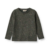 Wheat Bluse Manna - Black Coal Small Flowers