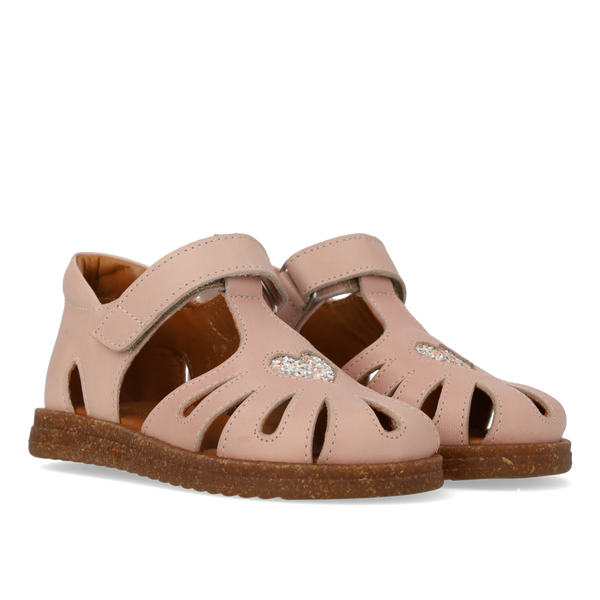 Angulus Hjerte Sandaler m. funklende glitterhjerte - Rosebud