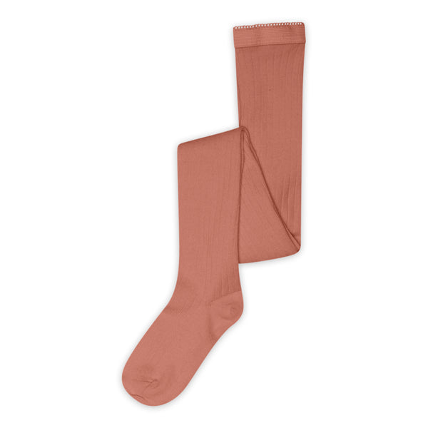 MP Kids Rib Strømpebukser, Uld - Vintage Rose
