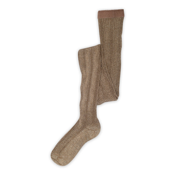 MP Kids Celosia Glitter Strømpebukser - Brown Sienna
