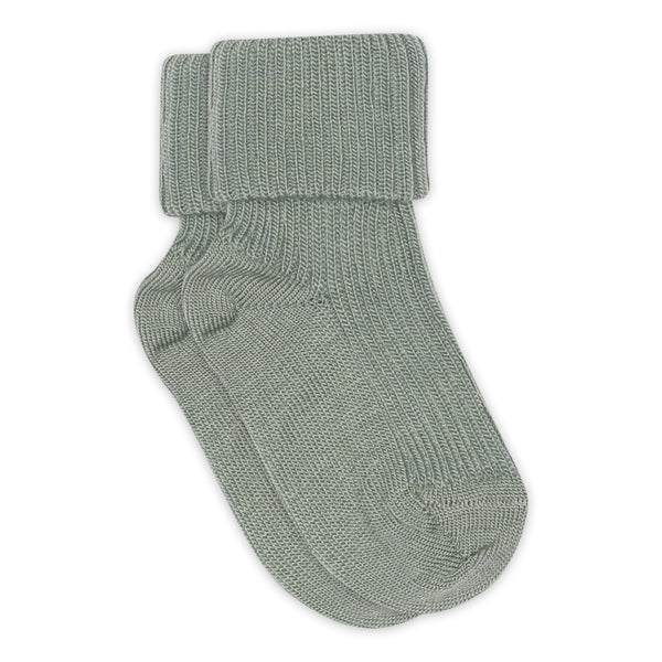 MP Kids Rib Strømper, Uld - Lily Pad