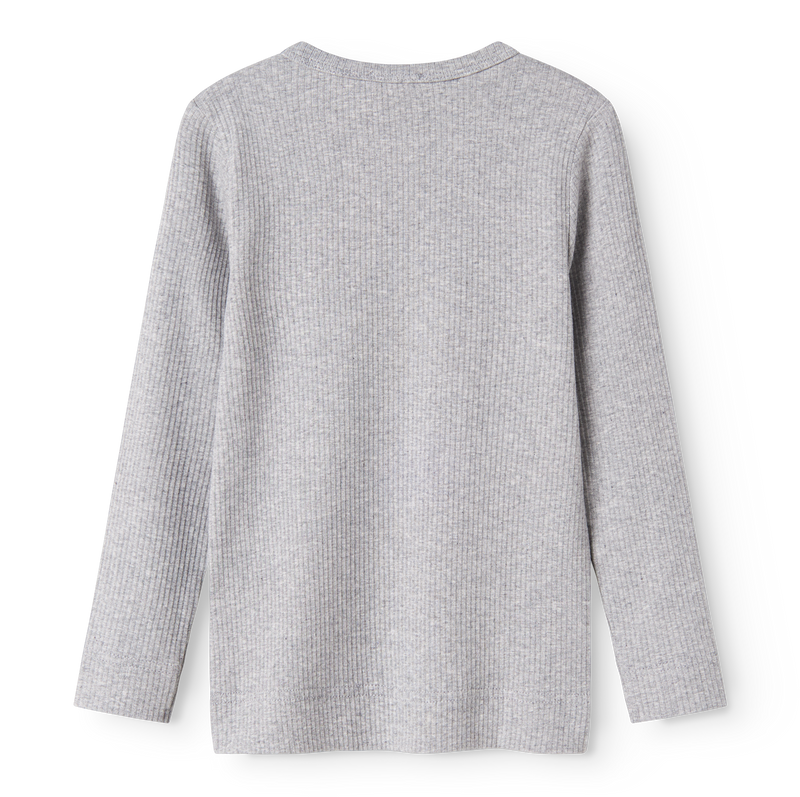 MarMar Modal Plain Bluse - Light Grey Melange