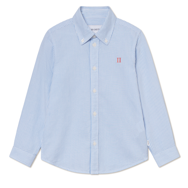 Les Deux Konrad Oxford Skjorte - Light Blue Stripe