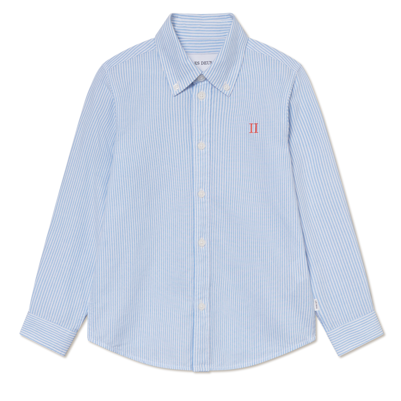 Les Deux Konrad Oxford Skjorte - Light Blue Stripe