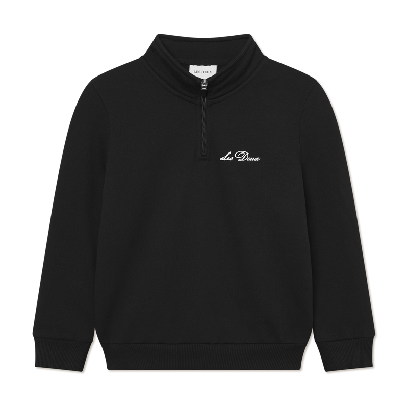 Les Deux West Side Half-Zip Sweatshirt - Black