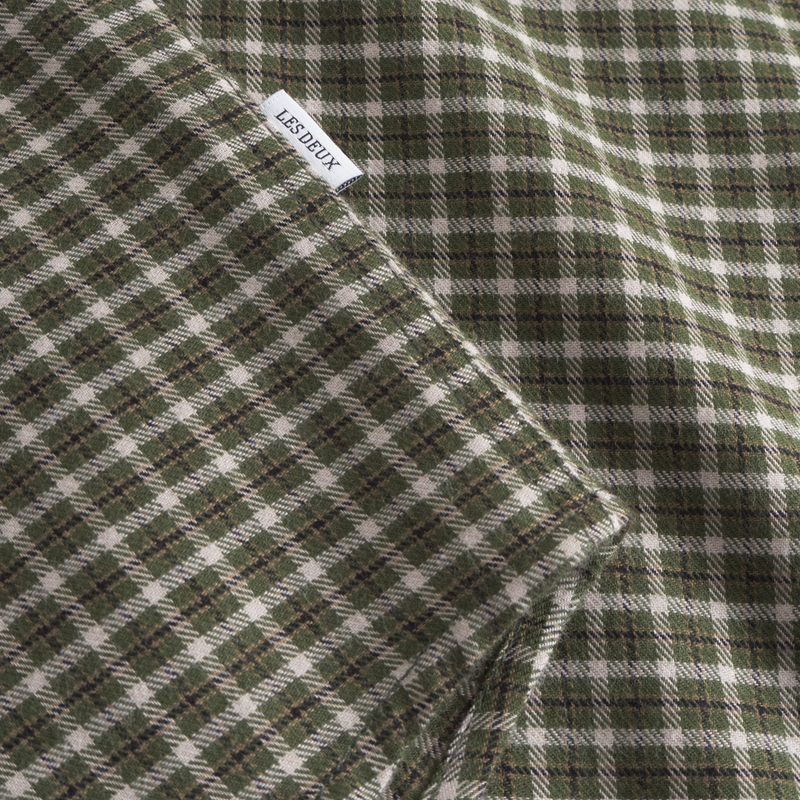 Les Deux Konrad Check Flannel Skjorte - Light Sand