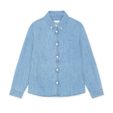 Les Deux Konrad Denim Skjorte - Light Indigo Wash
