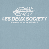 Les Deux Exhibition T-Shirt - Faded Denim Blue