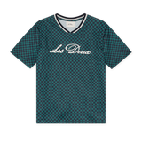 Les Deux Check Mesh T-Shirt - Mediterranea Green
