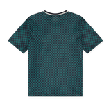 Les Deux Check Mesh T-Shirt - Mediterranea Green