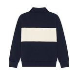 Les Deux Zipper Rugby Sweatshirt - Dark Navy Blue