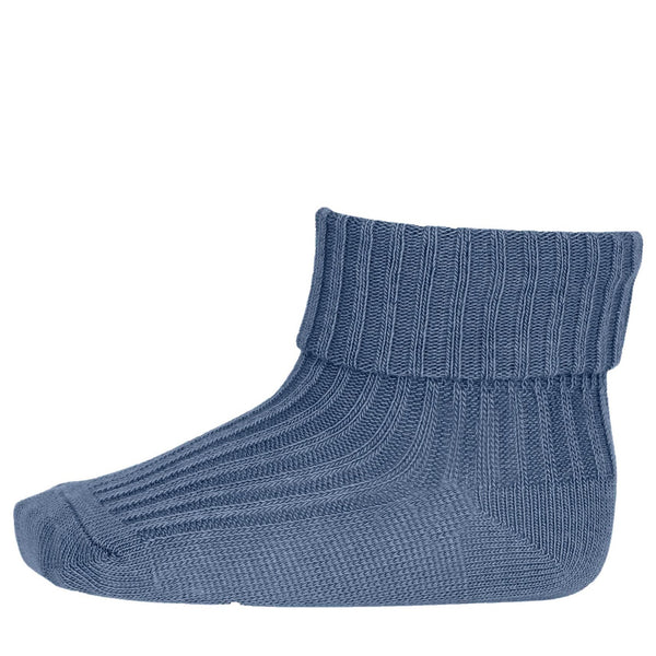 MP Kids Rib Strømper, Bomuld - Stone Blue